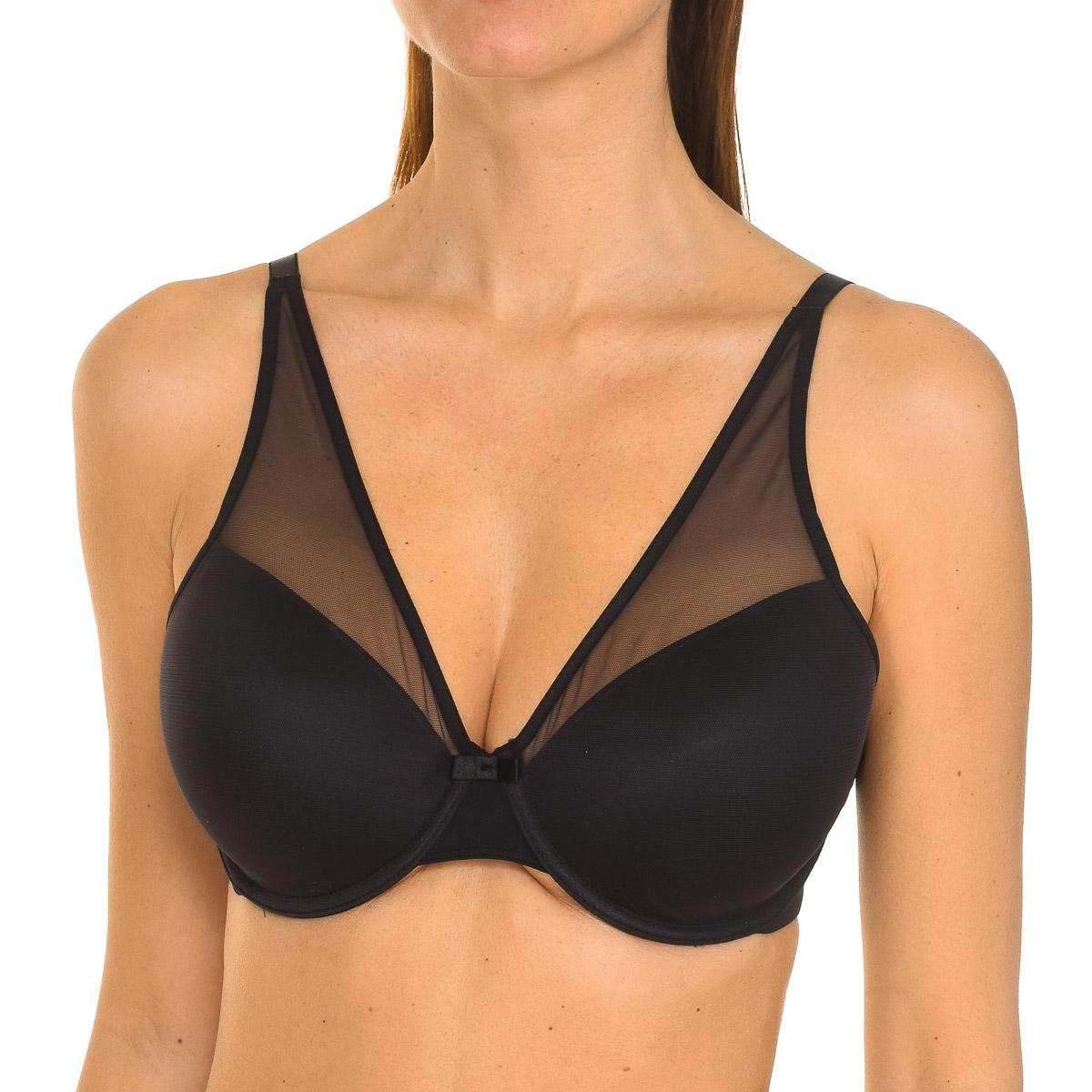 

Щедрый невидимый бюстгальтер на косточках D09A0 для женщин 90 COPA C чёрный