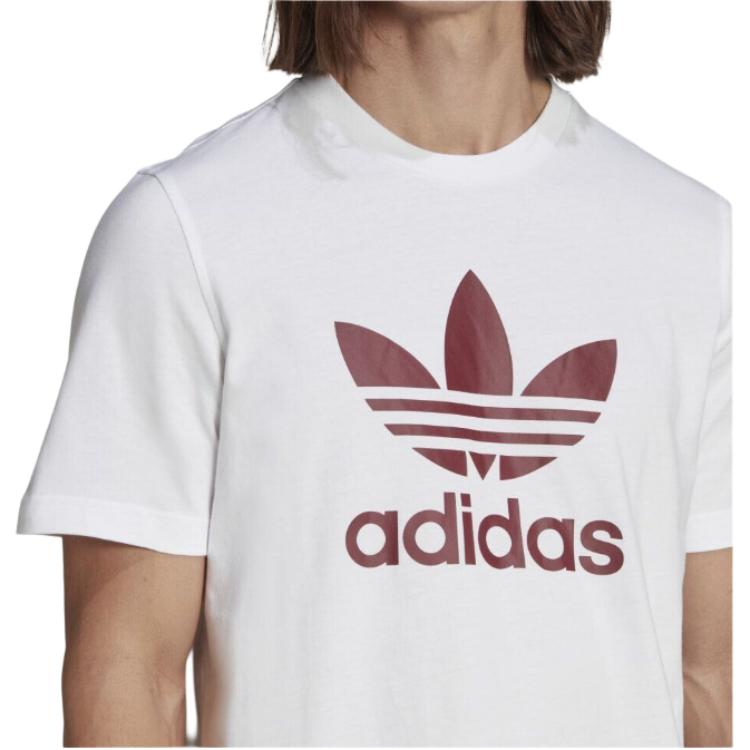 Adidas Originals Solid Pattern Short Sleeve T-Shirt Men Tops White IA4812