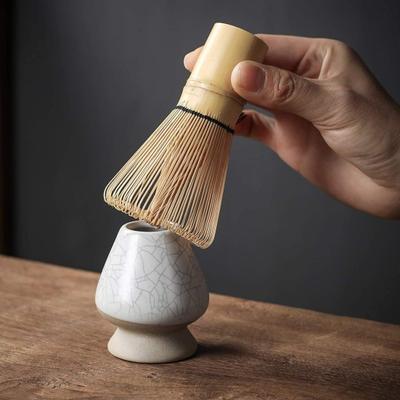 Matcha-Schneebesen aus Bambus, 100 Zinken, handgefertigt, Chasen-Bürste für Matcha, Grüntee, keine Lackierung, Politur, Schneebesenhalter, Küchenhelfer, Geschenk