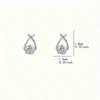 1 Pair of Elegant and Sparkling Zircon Decorated Cross Line Earrings - Retro Design - Perfect for Daily Wear and Special Occasions, Holiday Gifts