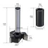 1/4" Shank 3-Tooth Carbide Spoilboard Surfacing Router Bit with 1/2" to 1/4" Reducing Chuck, Slab Flattening Milling Cutter for Woodworking Planing