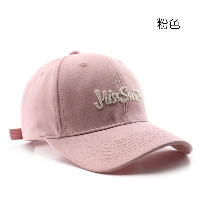 Hat Female Spring and Autumn Personality Retro Letter Embroidery Semi-hard Top Baseball Cap Outdoor Men's Travel Sunscreen Cap