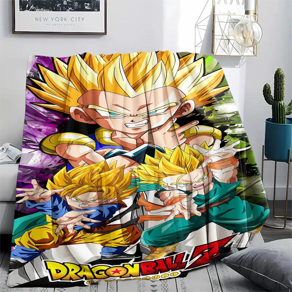 Dragon Ball character Print Flannel Blanket High quality Comfortable for All Seasons Home Decor Warmth and Comfort Perfect for Christmas Gifts