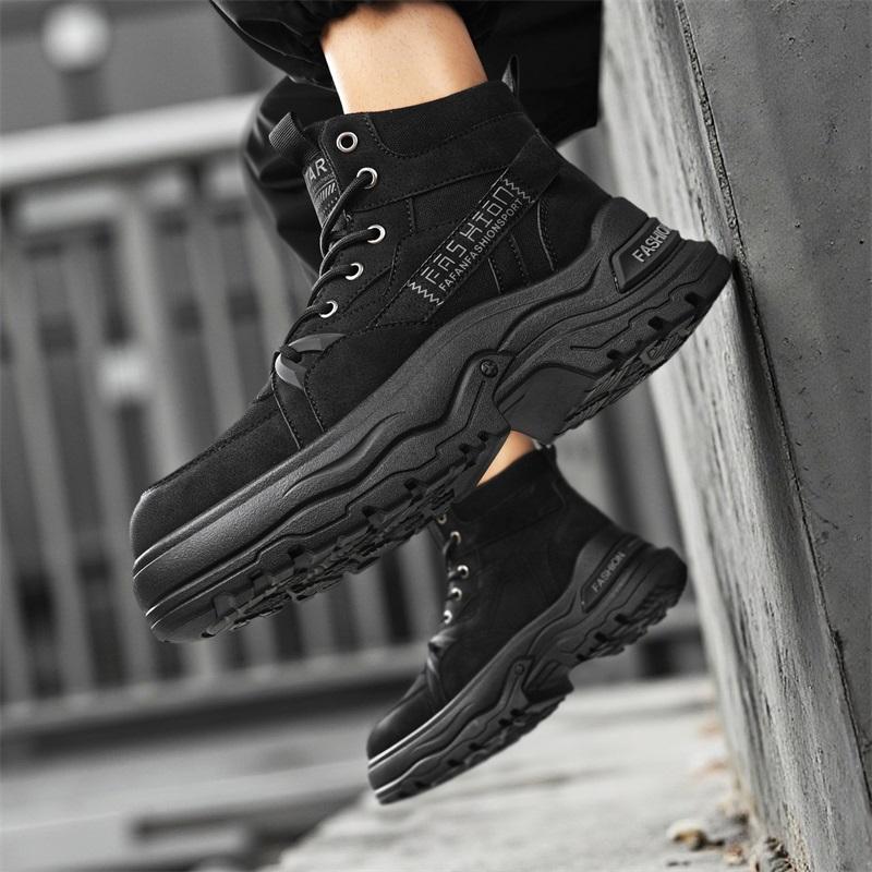 Nová móda Podzim a zima Pánské vysoké boty Martin Studenti Muži Chlapci Trendy Pracovní obuv Měkká podešev Ochrana práce Martin Tenisky