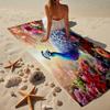 Peacock In The Rain Beach Towel, Super Soft Microfiber, Gift for Her/Him, Birthday, for Pool, Beach, Travel, Home Decor Fan gifts
