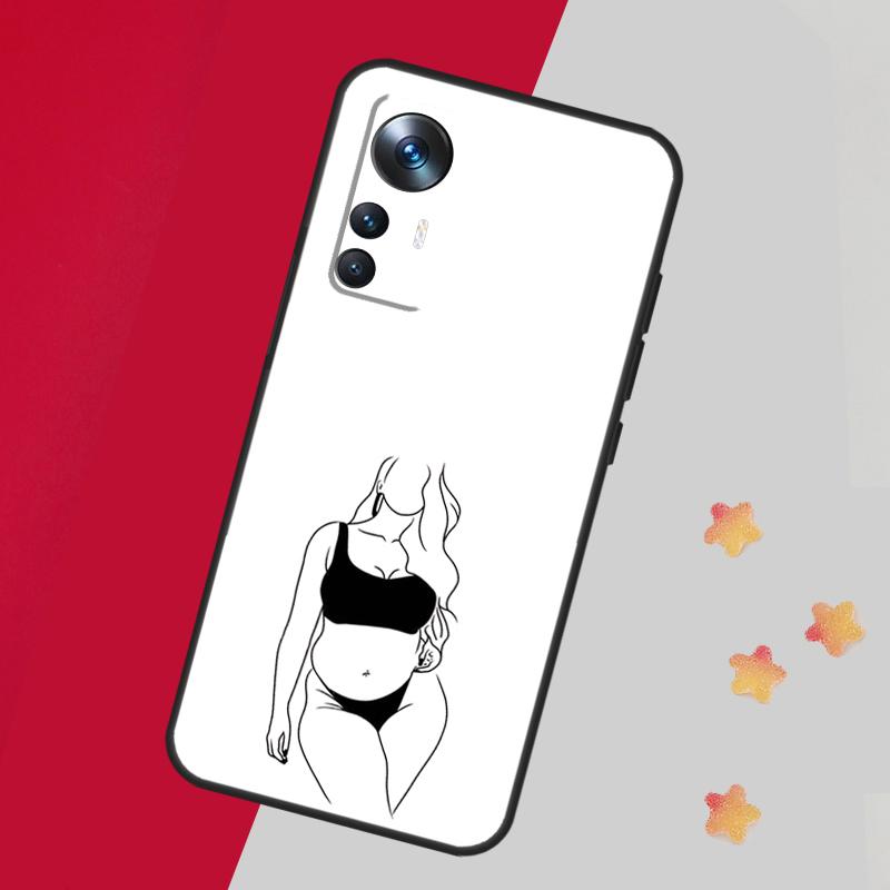 Woman Body Line Art Case For Xiaomi 15 14 13 Ultra 11T 12T 13T 14T Pro Cover For POCO X7 X6 X3 X5 F5 F6 F7 Pro