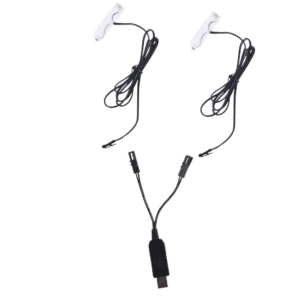 110cm 2in1 AA Battery -Eliminator USB Powered for Toothbrush Toy Flashlight Clock Walkie-Talkie Christmas Strip Light