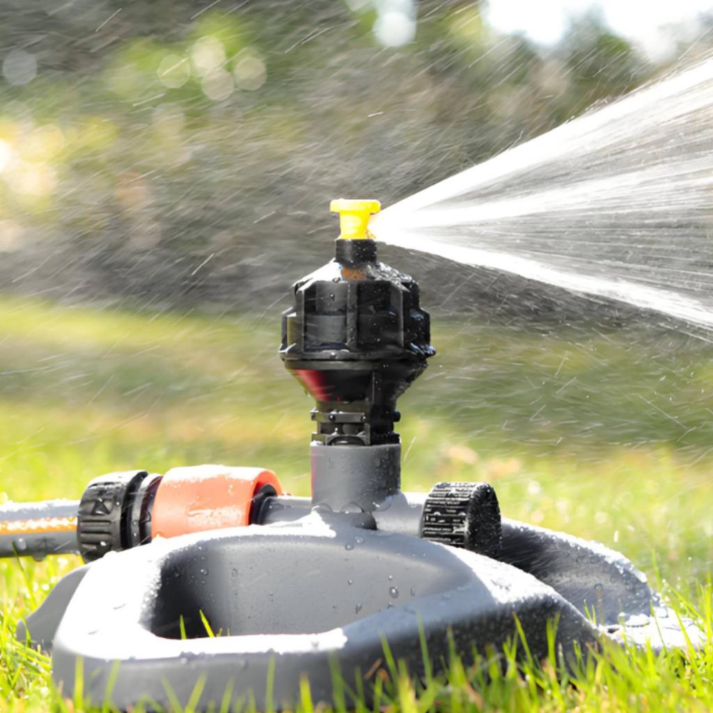 360 Degree Rotating Sprinkler Wide Coverage Automatic Garden Sprinkler Water Spray Spray Head Long-Lasting ABS Plastic Gardening