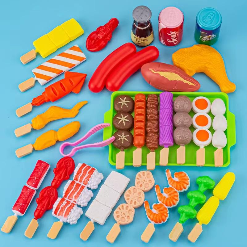 Children'S Play House Barbecue Toys Bbq Barbecue Set Kitchen Barbecue Skewers Simulated Food Barbecue Skewers Incense