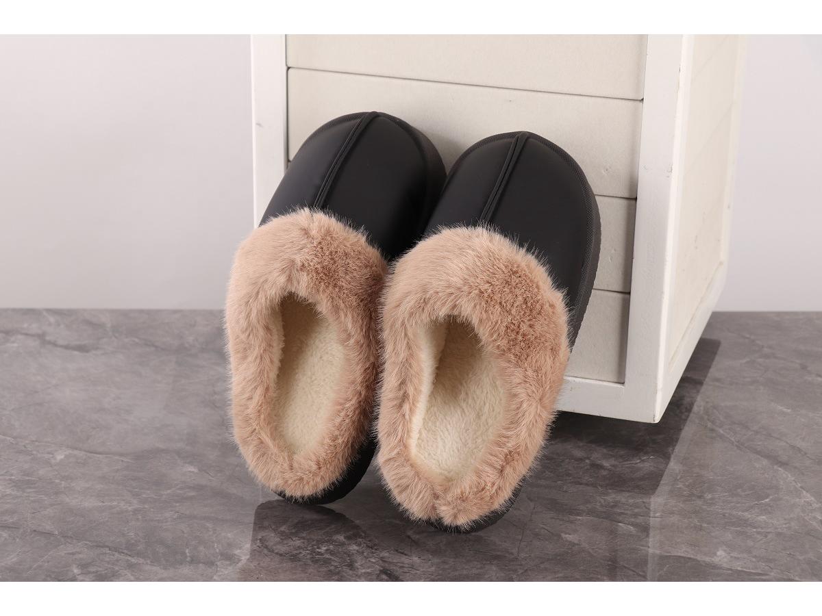 

Женские зимние хлопковые тапочки нового стиля 2025 – Теплые, Морозостойкие, Дезодорирующие и Нескользящие Домашние Тапочки 38 чёрный