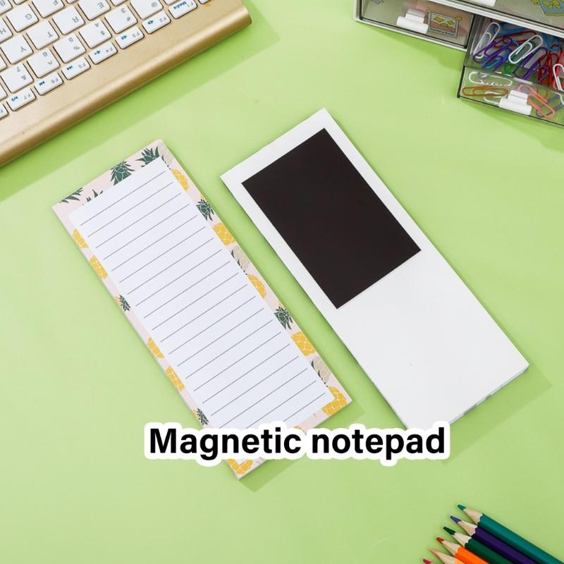 4 Pack Magnetic Memo Pads Reusable Refrigerator Notepad for Shopping Grocery Lists Family Schedule Planning Paper Pads