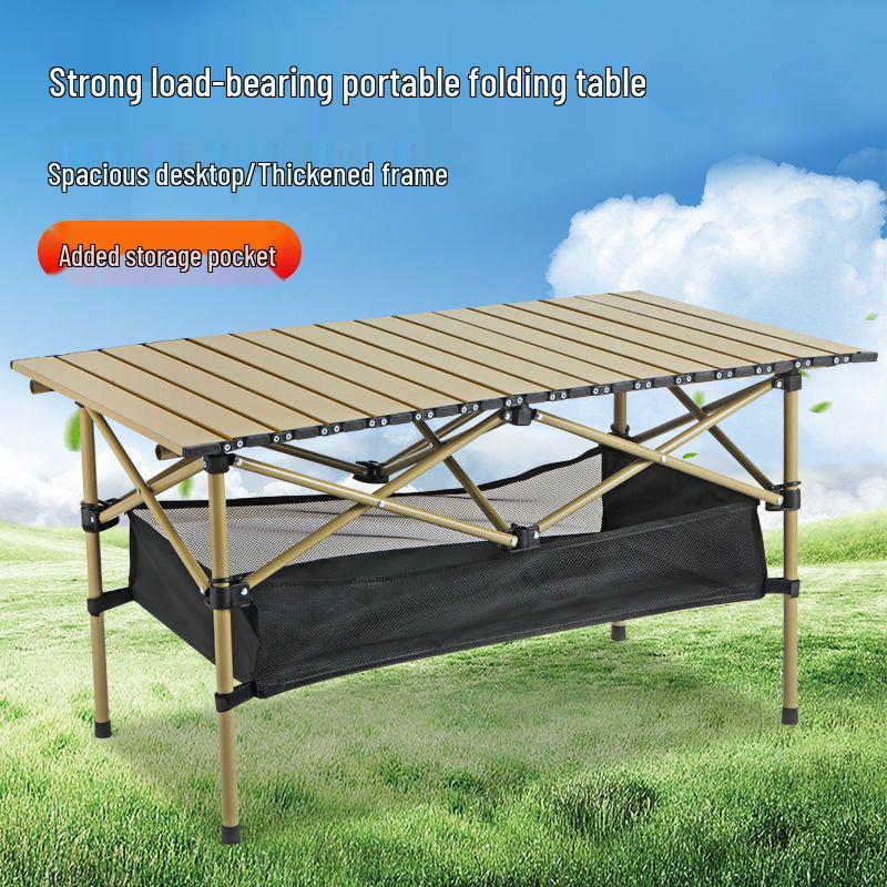 Folding Portable Carbon Steel Camping Table and Chairs Set for Outdoor Dining and Street Stalls