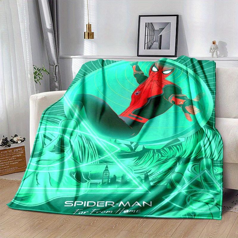 1pc Spider-Man Printing Blanket - Soft, All-Season Throw for Office Blanket, | Personalized Gift with Adorable Cartoon Design