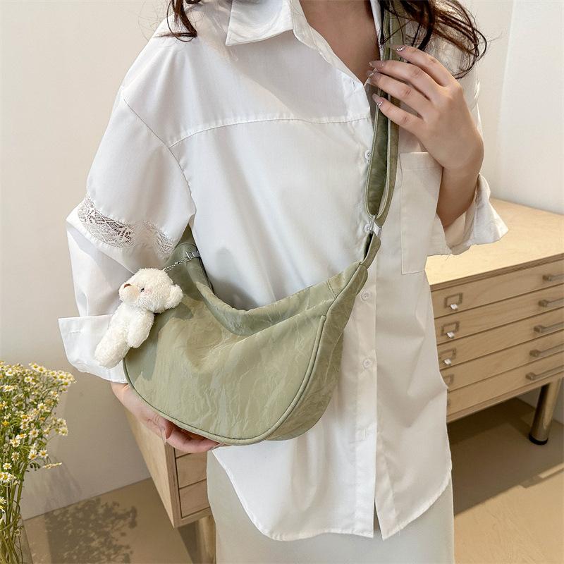 Retro Large Capacity Underarm Tote Bag for Women's Bag New Summer Solid Color Lightweight Trendy One-shoulder Crossbody Bag