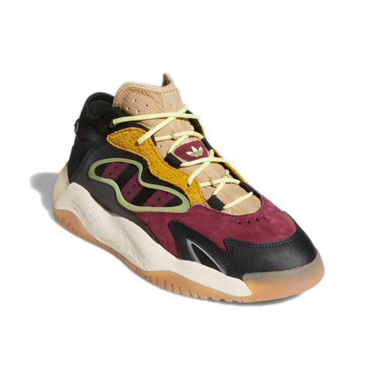 Adidas Originals Streetball 2.0 Mesh Leather Comfortable Versatile Durable Mid-Top Lifestyle Casual Shoes Men Sneaker Black Red Yellow G54886