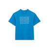 Ss24 Logo Letter Print Crew Neck Short Sleeve T-Shirt Men Tops Bright-Blue CM821-A09