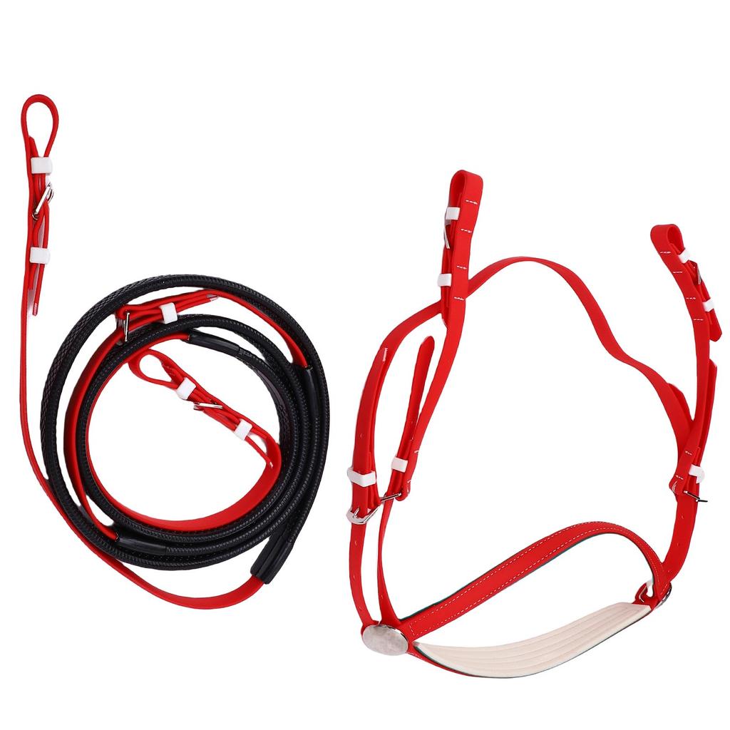 PVC PU Lther Nylon Horse Bridle Rein, Horse   and Rein Set, Equestrian Equipment Idl for Competitions Daily Training Riding