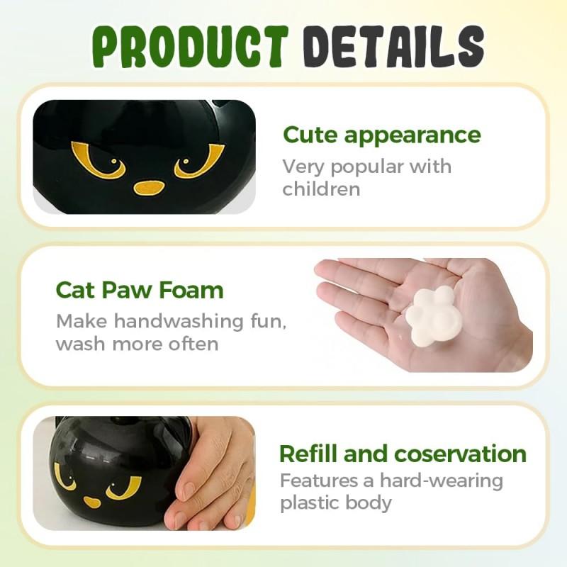 Cute Cat Paw Foam Soap Dispenser Funny Cute Cat Paw Flower Shape Foam Soap Pump Bottles Cat Lover Gift Decor for Bathroom