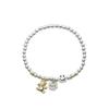 Qmcoco Unique Creative Silver Color Round Pendant Smile Face Bear Round Bead Bracelet Women New Korean Fashion Hand Ornaments