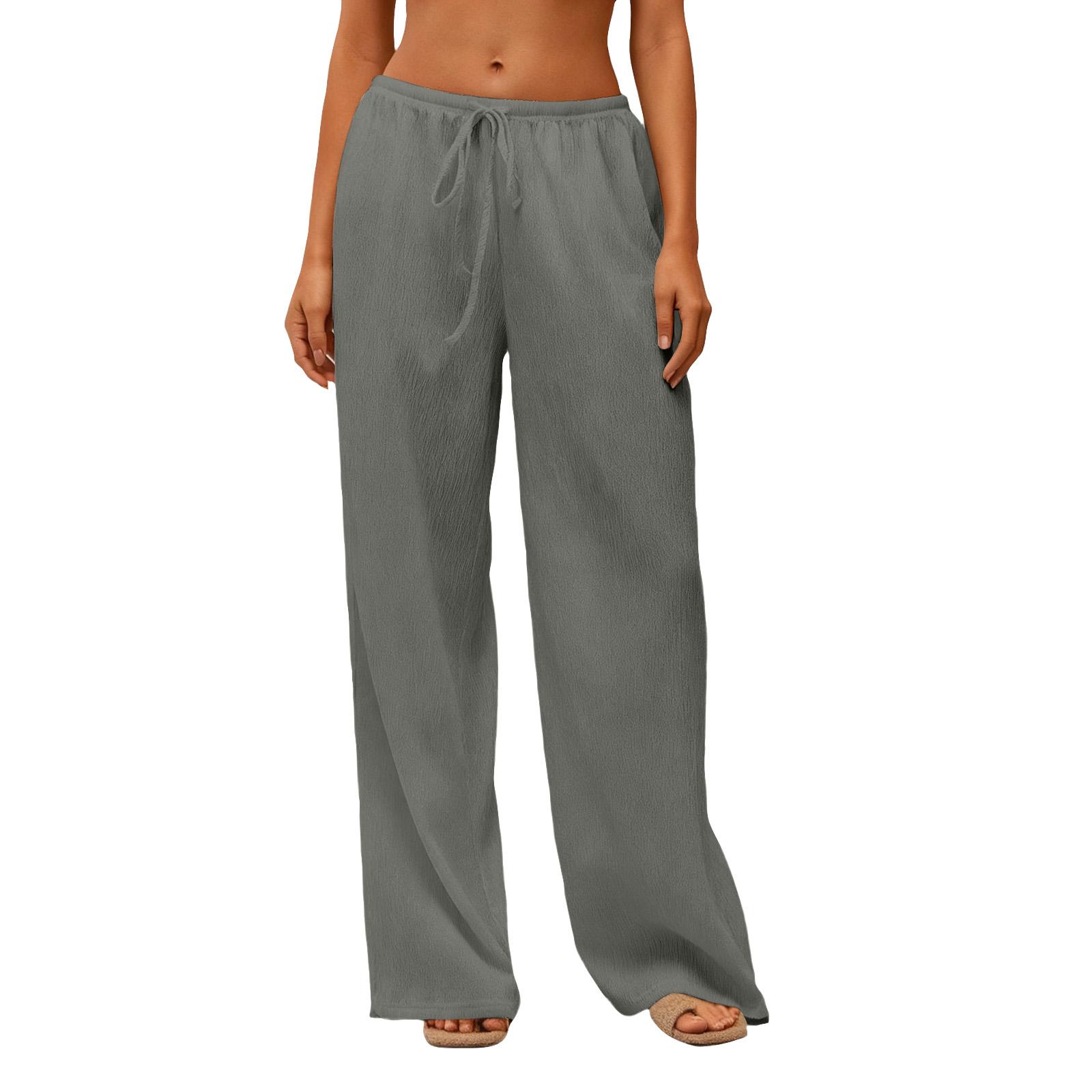 Женские Свободные, Прилегающие Широкие Брюки, Текстурированная Ткань, Стильные Прямые, Широкие Брюки XXL