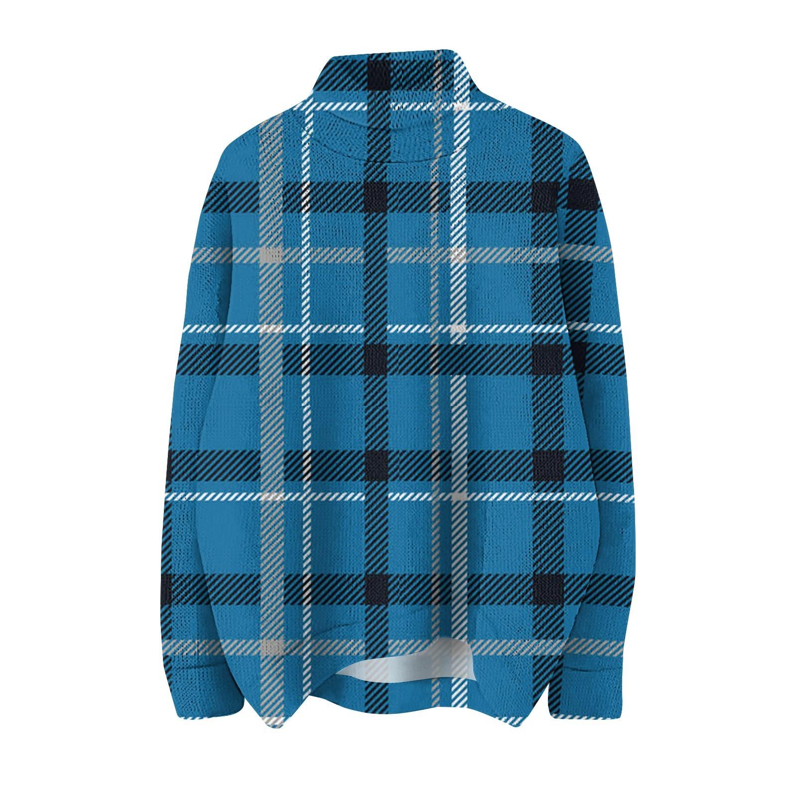 

Женская мода, повседневная водолазка с круглым вырезом и длинными рукавами, в полоску, с принтом, трикотажный топ XXL синий