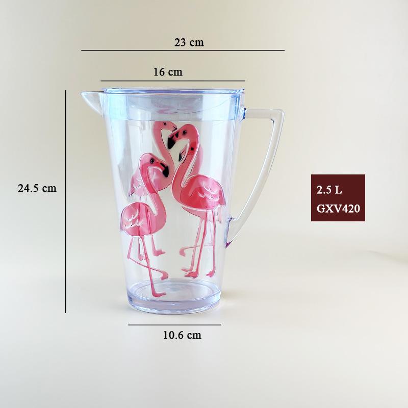 Acrylic Flamingo Cup Thickened Creative Plastic Juice Water Bottle