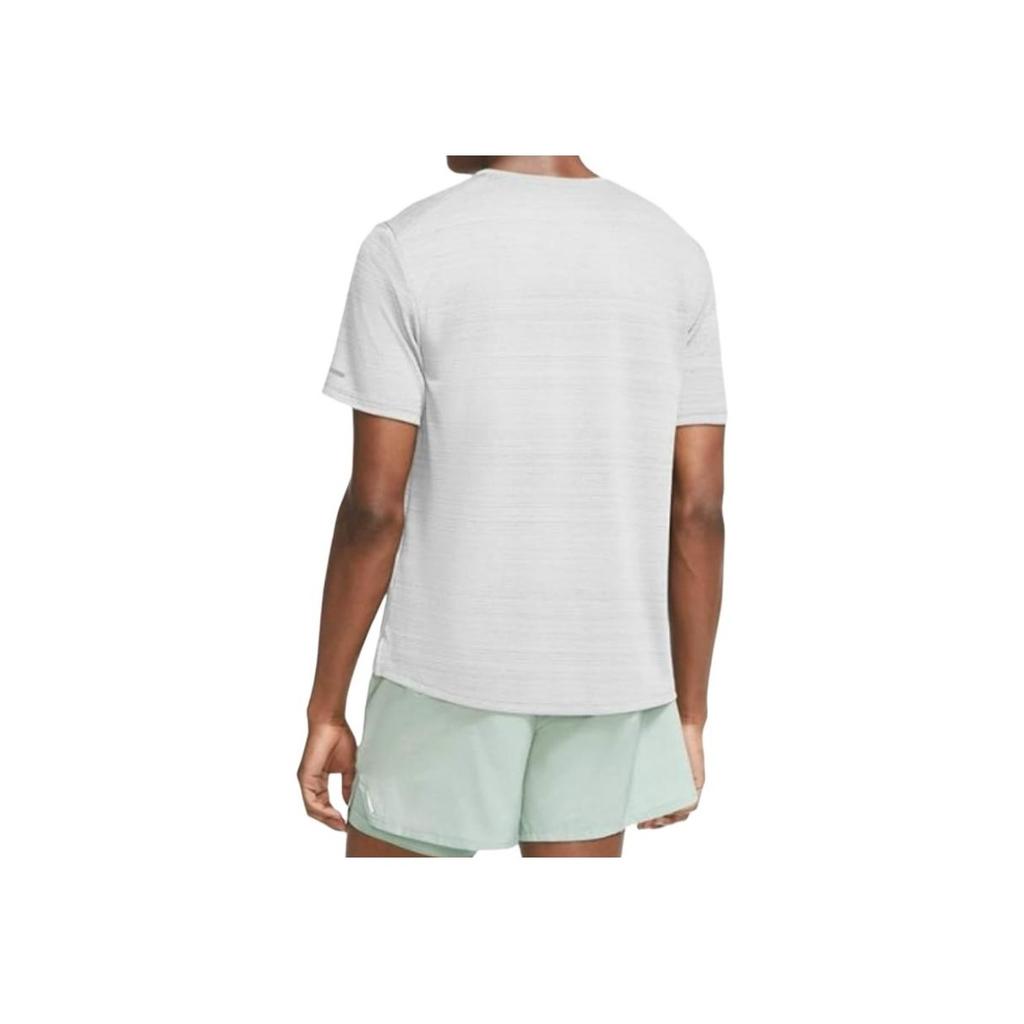 Nike Dri-Fit Miler Glowing Logo Crew Neck Running Short Sleeve T-Shirt Men Tops Light-Bone CU5993-072