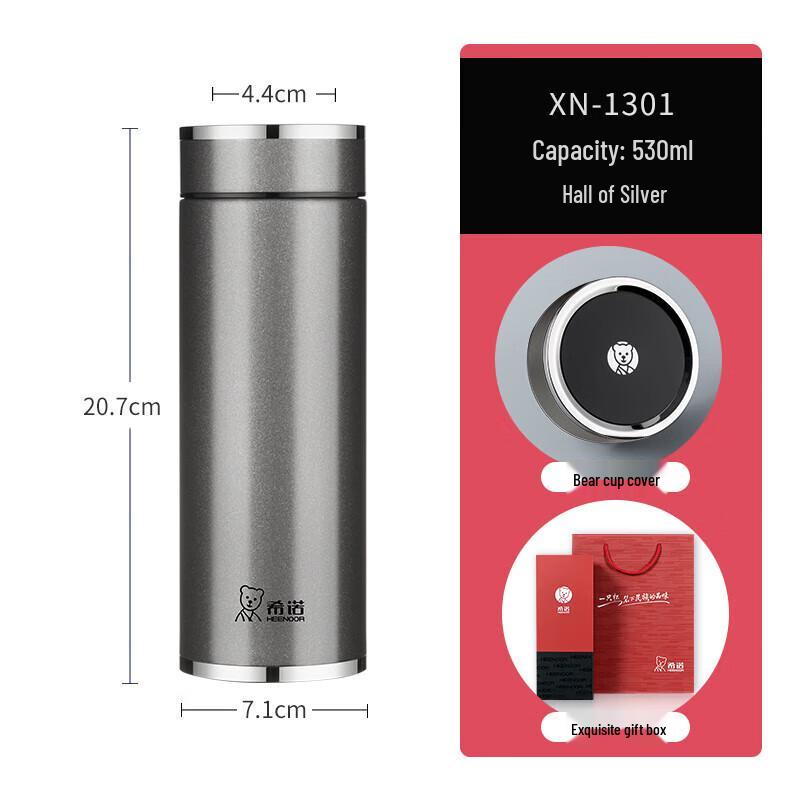 ZhiShi Business Double-Walled Glass Insulated Bottle with Tea Infuser