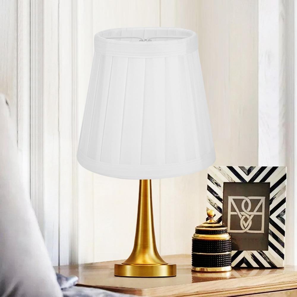 

6PCS Fabric Chandelier Lampshade Barrel Shape Drum Lamp Shade Pleated Lamp Shade Ceiling Light білий