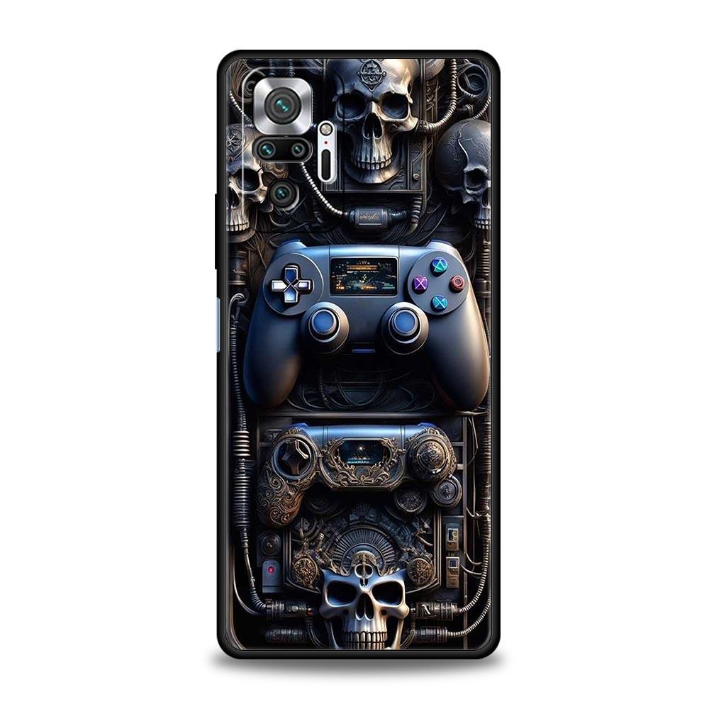 Game Controller Graphic Phone Case For Xiaomi Redmi Note 14 13 5G 10 11 12 Pro Plus 4G 14C 13C 12C 10C Black Cover