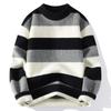Autumn and Winter Semi High Neck Sweater Men's Thick Pullover Trendy Men's Knitted Sweater Top
