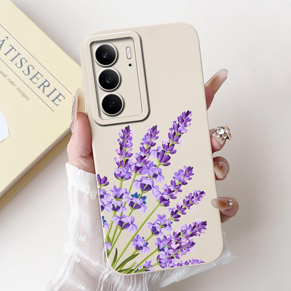 Phone Case For Realme C75 C65 4G 2024 Pretty Girl Flower Printed Soft Silicone Back Cover For Realme C65 C75 Cases Bumpers