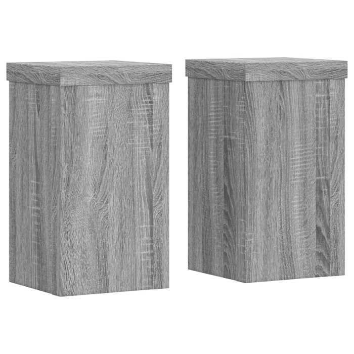VidaXL Plant Stands 2 Pcs Sonoma Grey Engineered Wood, Flower Stand, Pot Stand, Plant Support 852884