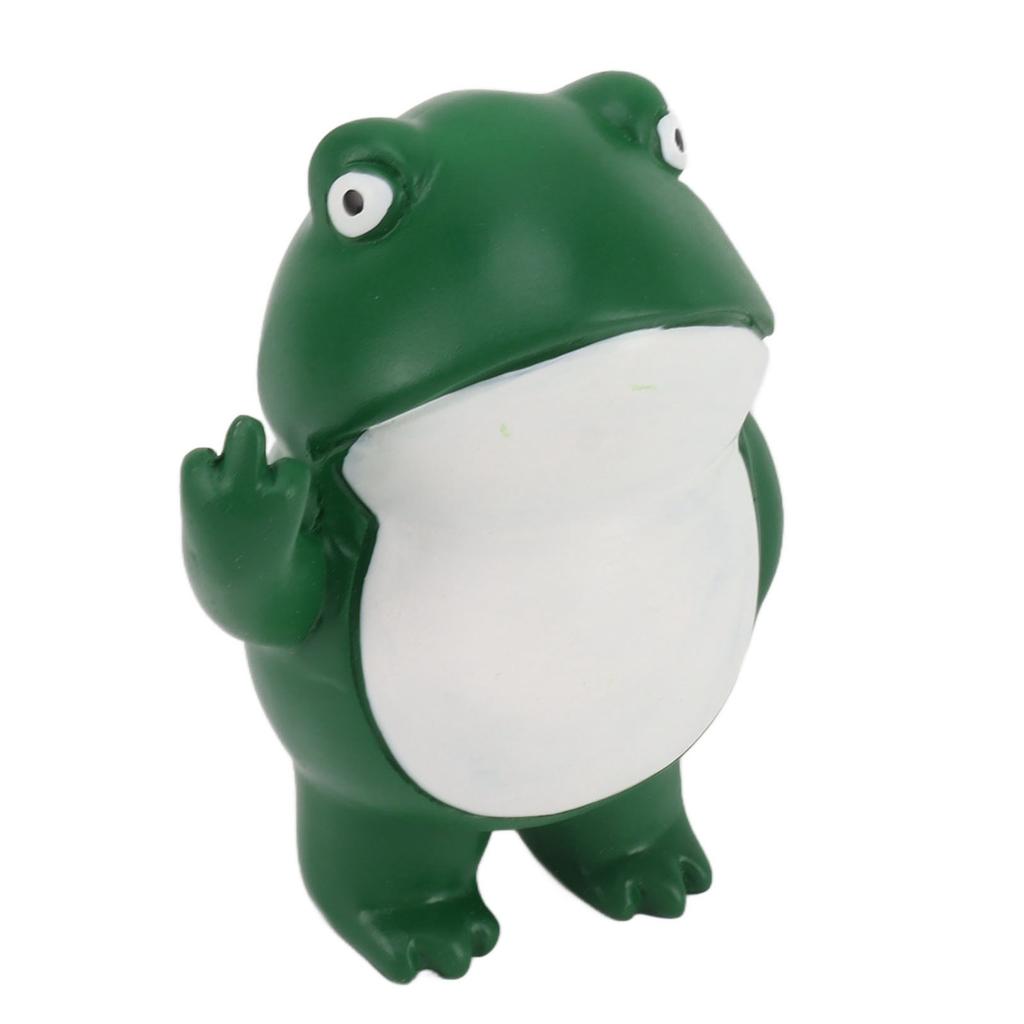 Rebellische Froschfigur Mittelfinger Frosch Harzornament Frosch Handwerk Dekoration Skulptur für Zuhause