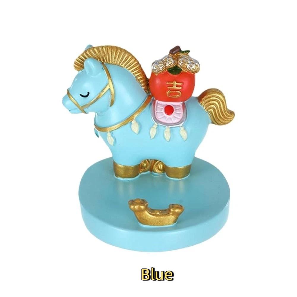 Resin Zodiac Horse Ornaments Festival Decorative Zodiac Horse Mascot  Spring Festival