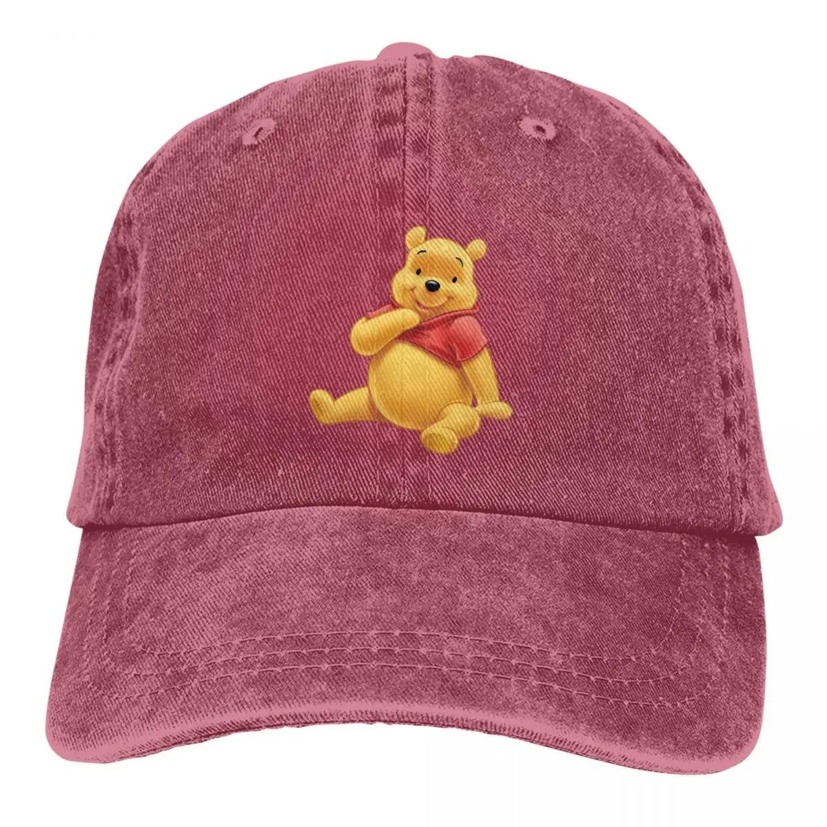 Winnie The Pooh Accessories Unisex Women Baseball Cap Distressed Washed Caps Hat Classic Outdoor All Seasons Travel Headwear Adjustable& 8Y