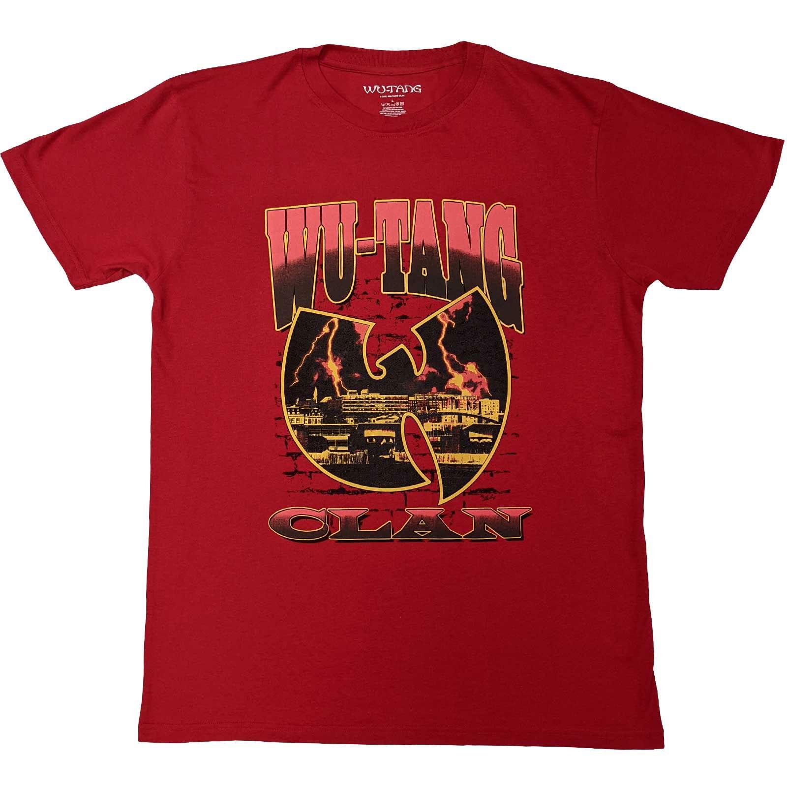 Men s Wu Tang Clan Brick Wall T-shirt XX-Large Red M