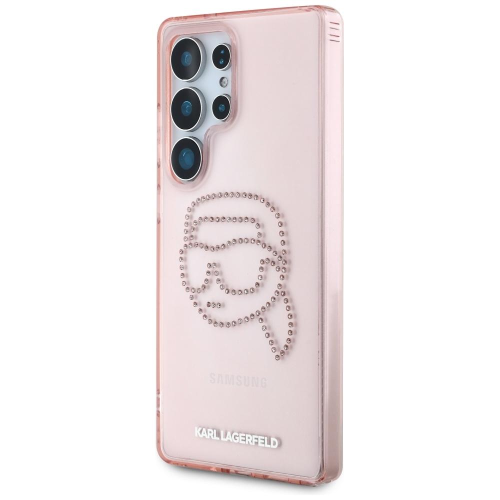 Pouzdro Karl Lagerfeld Kamínky K. Hlava Logo Pro Samsung Galaxy S25 Ultra Růžová