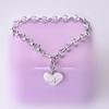 925 Sterling Silber Fein 26 Buchstaben Damen Herren Kette Armband Charm Herz Niedlich Hochzeit Persönlichkeit Schmuck Dame Geschenk Party 20cm