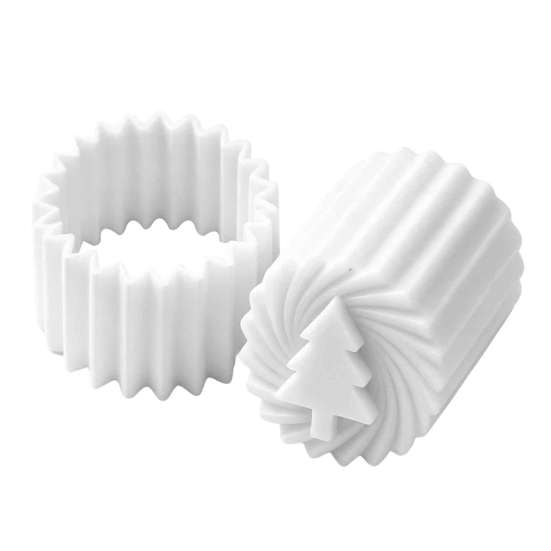 Plastic Mooncake Mold Double-Sided Press Mold, 2-in-1 Pastry Stamp, Christmas Kitchen Decorator Tree Design Decorative Baking Tool for Homemade