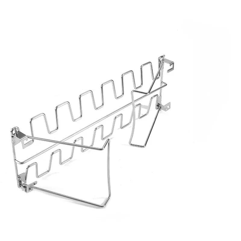 Household - Friendly Portable Stainless Steel Chicken Leg Holder and Grill Pan: Great for Oven Cooking and Outdoor Barbecues