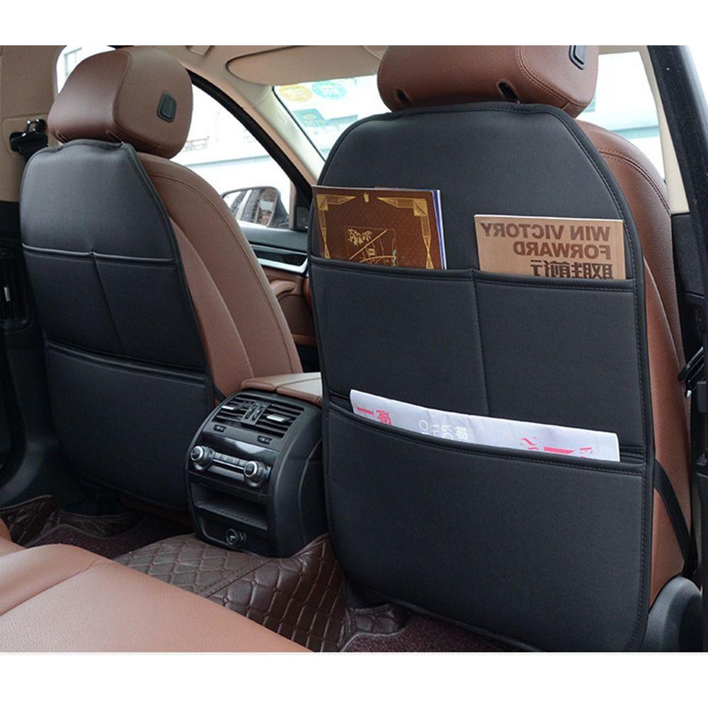 Waterproof Car Back Seat Protective Cover PU Leather Backrest Anti-kick Mat Interior Accessories