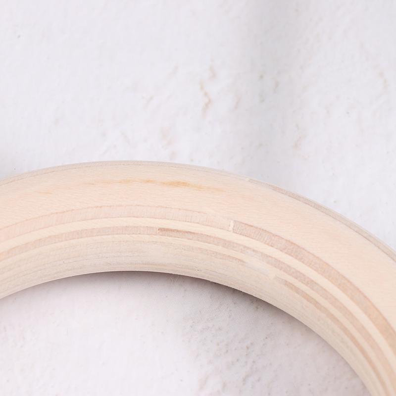 2Pcs/Pairs Wooden Ring Portable Crossfit Gymnastics Rings Gym Shoulder Strength Home Fitness Training Physical Exercise Ring