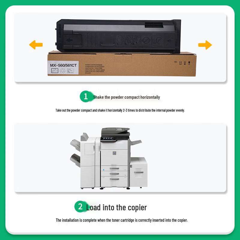 Caijin Compatible MX-560CT Black Toner Cartridge for Sharp M3608N-M5658N Series