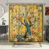 Peacock and Floral Garden Waterproof Shower Curtain for Modern Bathroom Decor, Stylish and Durable, Perfect for Home Use