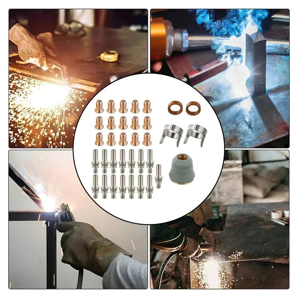 35-piece Set, IPT 60 And PT40 Plasma Cutting Torch Nozzle, Electrode Shield, And Holder, Plasma Cutting Torch, Plasma Cutting