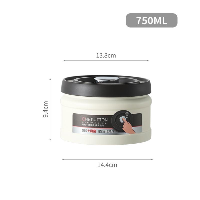 Coffee Bean Vacuum Sealed Tank 304 Stainless Steel Press type Vacuum Grain Tea Nut Storage Sealed Cans Kitchen Crisper box