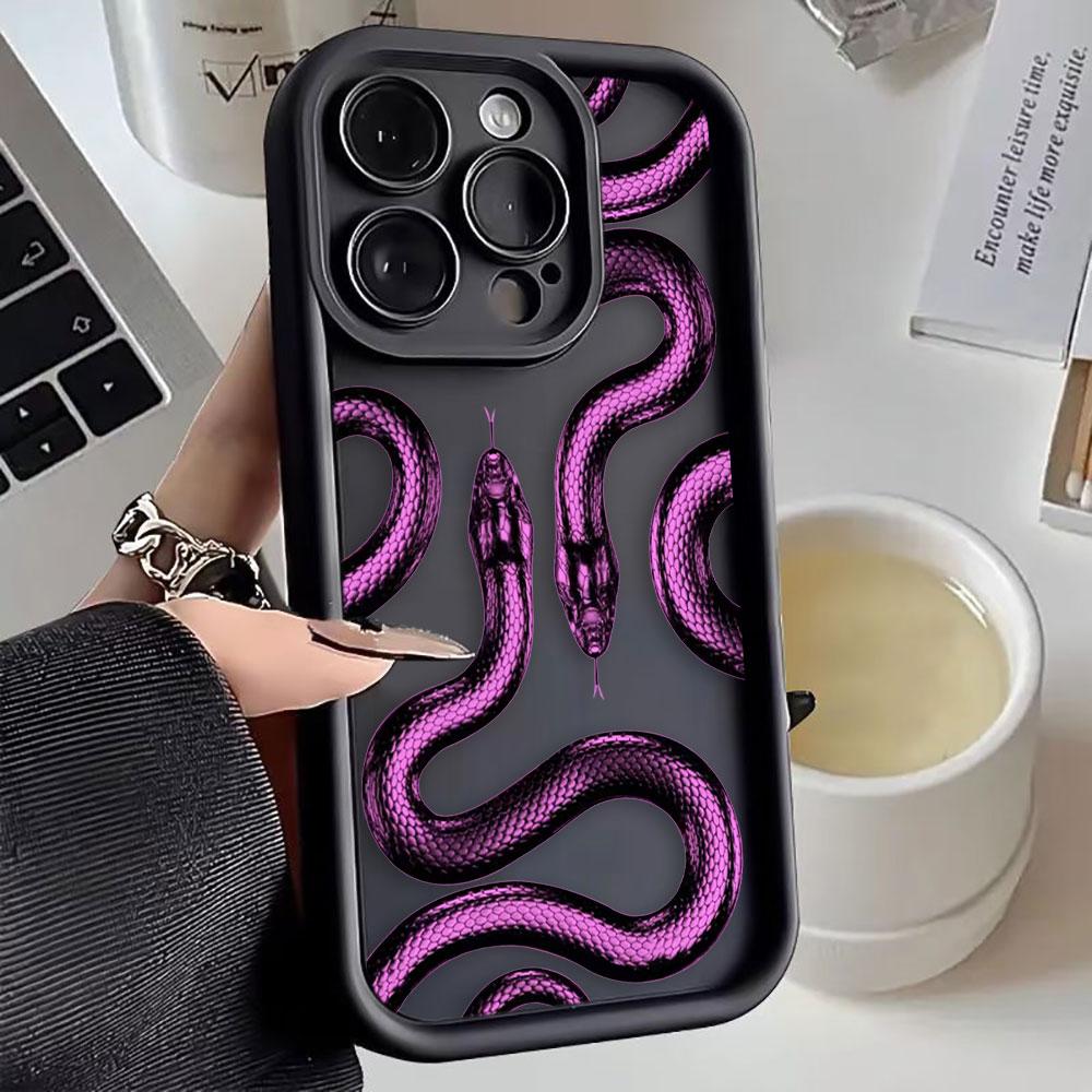 Gold Black Purple Snake Phone Case For Googel PIXEL 7 7A 8 8A 9 10 PRO XL 5G Silicone Case DIY Shell Funda Capa Coque Cover