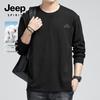 JEEP SPIRIT Men's Heavyweight Cotton Round Neck Long Sleeve Sweatshirt
