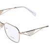 Prada [Available prescriptions] Hollow temples, irregular shaped optical frames, women’s style, gold Gold 55 in original box and bag